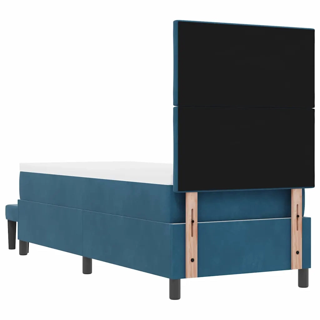 Letto a molle con testiera Blu scuro 200 x 80 cm Velluto 3344544