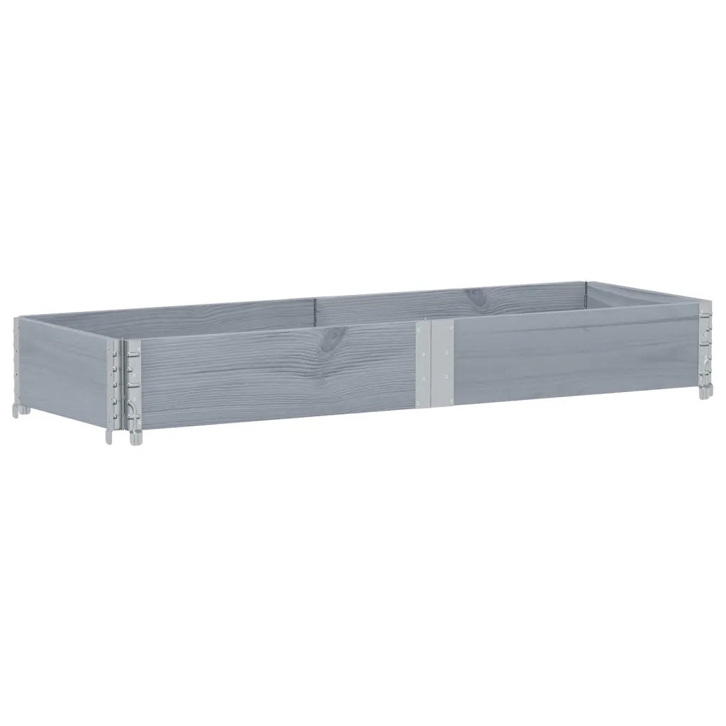 Fioriera | Cassetta per fiori | Vaso da Giardino Grigia 150x50 cm Legno Massello di Pino
