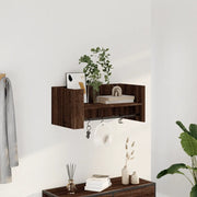 Mensola a Muro Rovere Marrone 70,5x35x30,5 cm Legno Multistrato