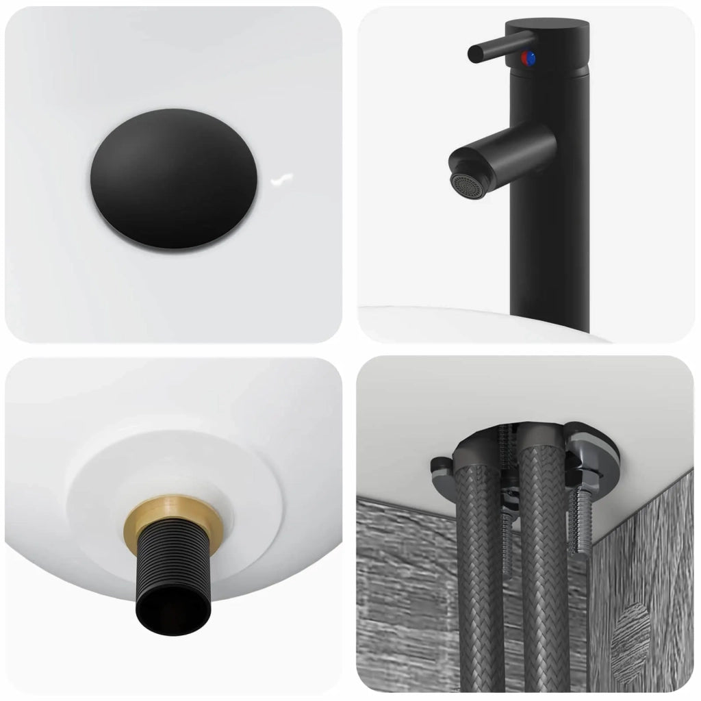 Set di mobili per il bagno 3 pz Sonoma grigio 3406089