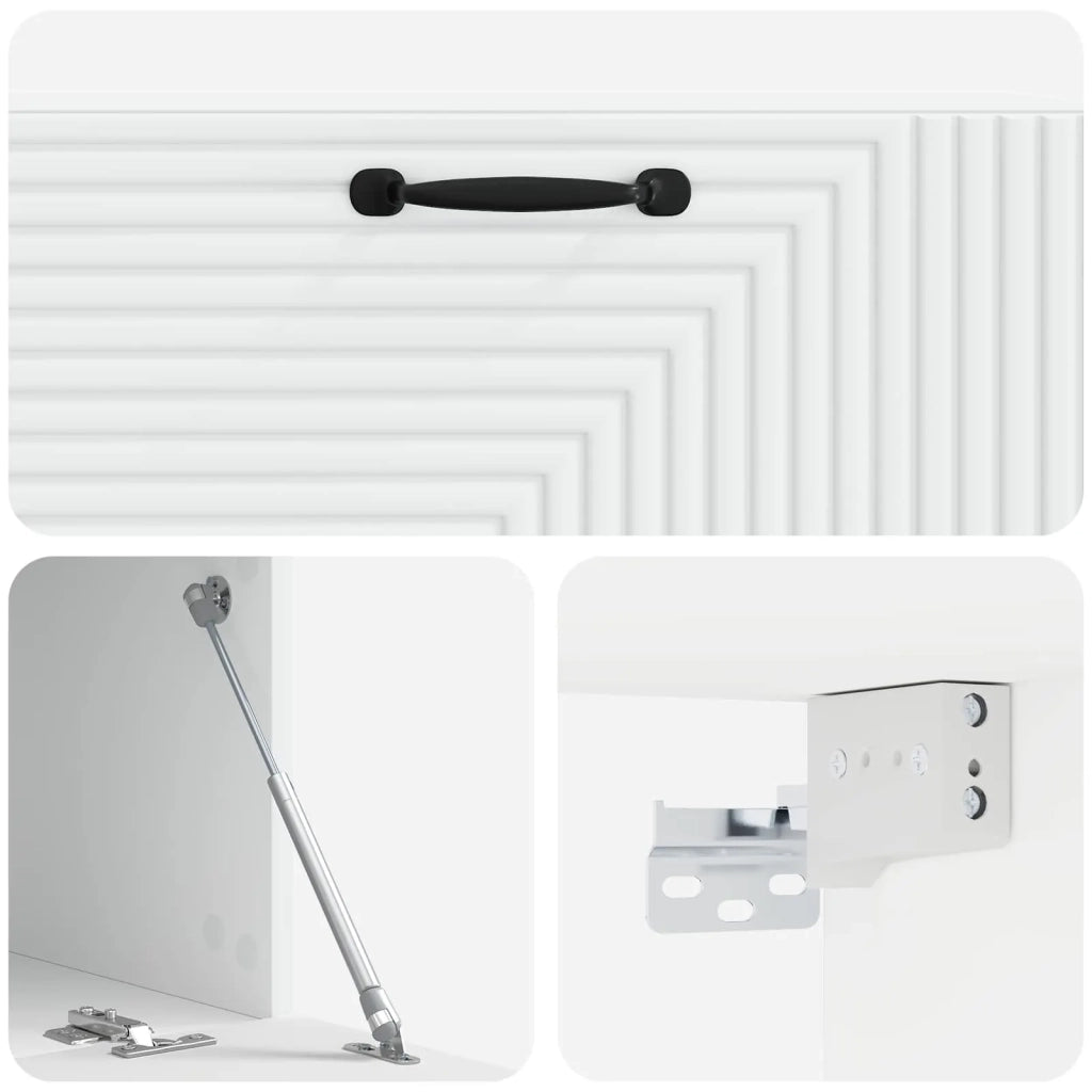 Mobile Porta TV da Muro Bianco 98 x 41 x 30 cm 898695