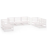Set di mobili da giardino mobili da esterno 7 pezzi bianco legno di pino massiccio 02_0017360