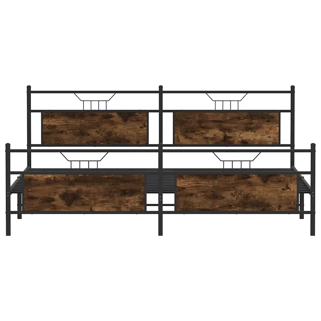 Giroletto senza Materaso in Metallo Rovere Fumo 200x200 cm