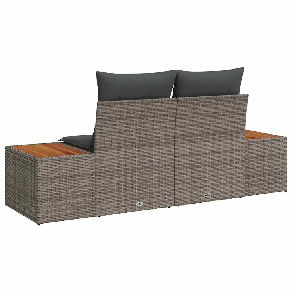 Divano da giardino-Sofa da Giardino-Divano da esterno Grigio 184 x 62 x 85cm polyrattan 166018