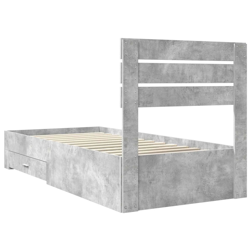 Struttura del letto con cassetto con testiera-Letto con Cassetti e Testiera Legno multistrato 385719