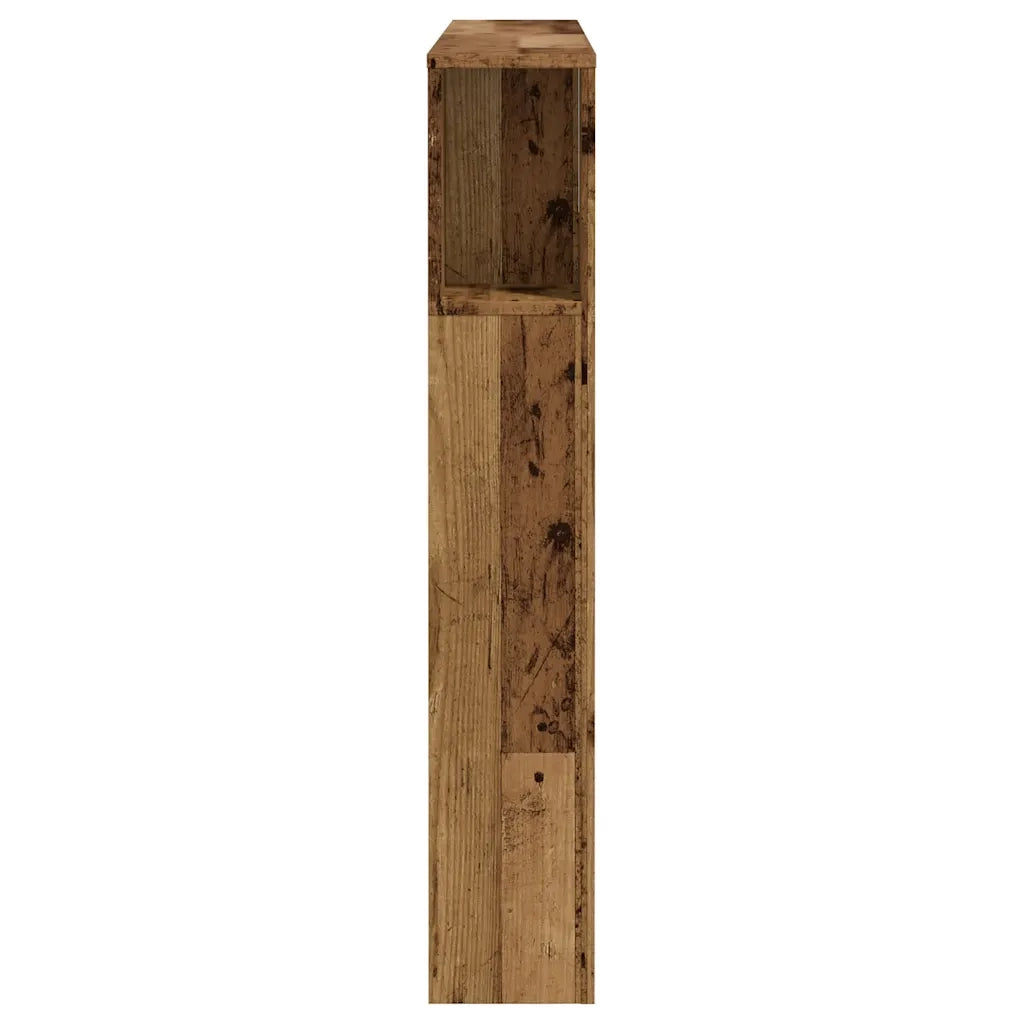 Testiera con Contenitore-Testiera con Ripiani Legno 120x19x104,5 cm in Multistrato