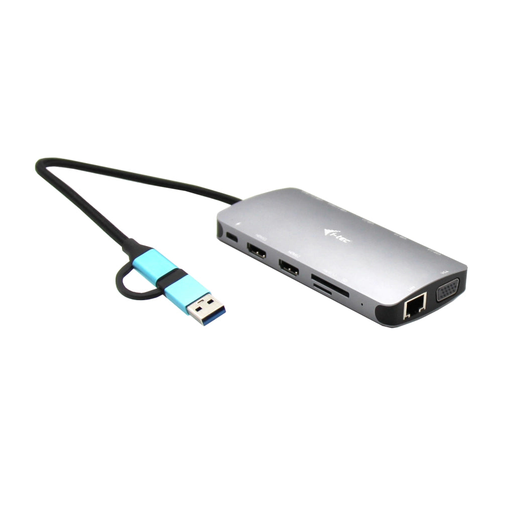 I-tec usb 3.0 usb-c/thunderbolt 3x display metal nano dock with lan + power delivery 100 w - CANANOTDOCKPD