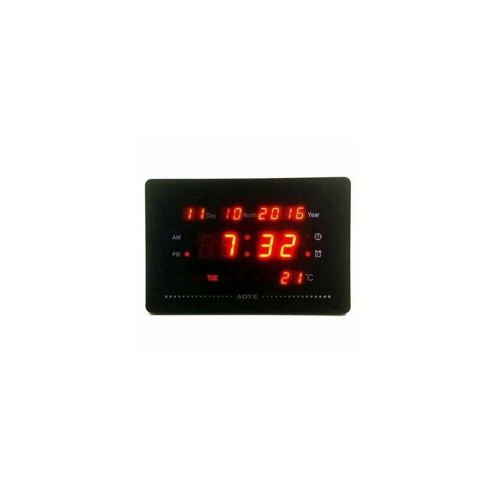 Trade Shop - Orologio Digitale Da Parete Muro A Led Datario Sveglia Temperatura Jh-2315l -