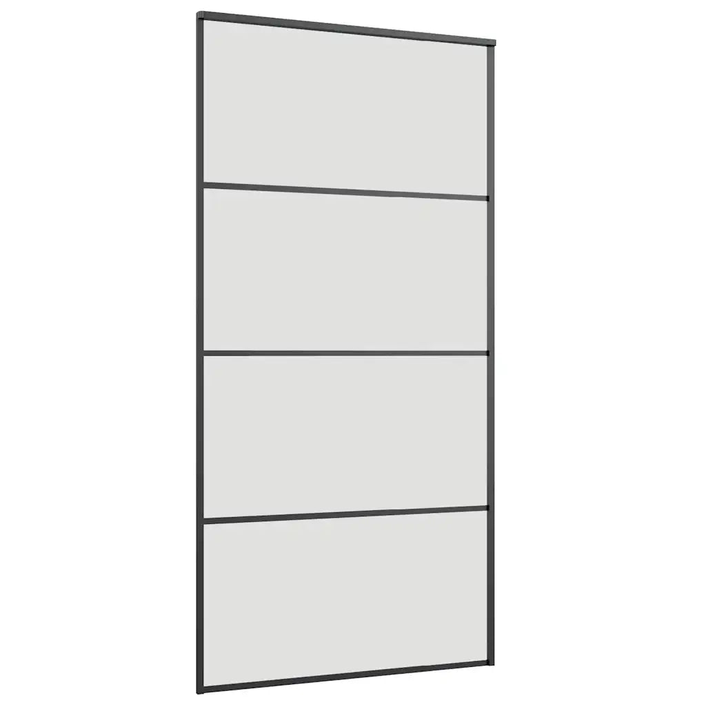 Porta Scorrevole con Ferramenta Nera 102,5x205 cm in Vetro ESG 3375861