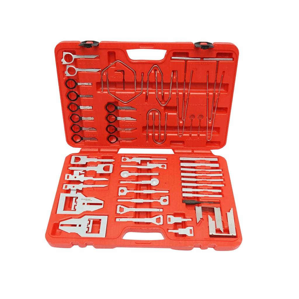 Set di estrattori per rimuovere radio/navigazione auto 52 pezzi Breckner Germany