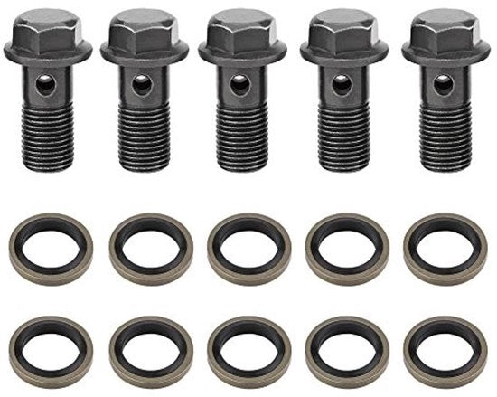 Kit di sostituzione freni a mano da 5 pezzi - M10x1mm - Fitting di guida freni - Klauw freni - Cilindro freni a mano - Inclusi anelli - Fitting freni