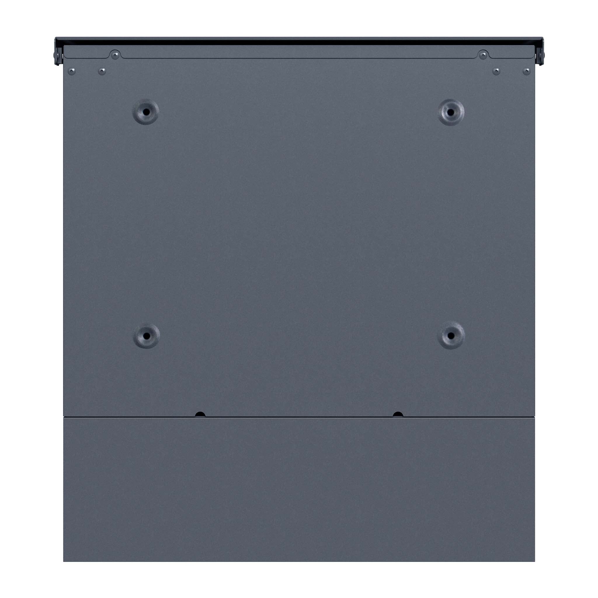 Toboli Cassetta postale con porta giornale, antracite e acciaio inox V64 montaggio a parete