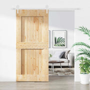 Porta scorrevole Naturale e Bianco 95 x 210 cm 3445186