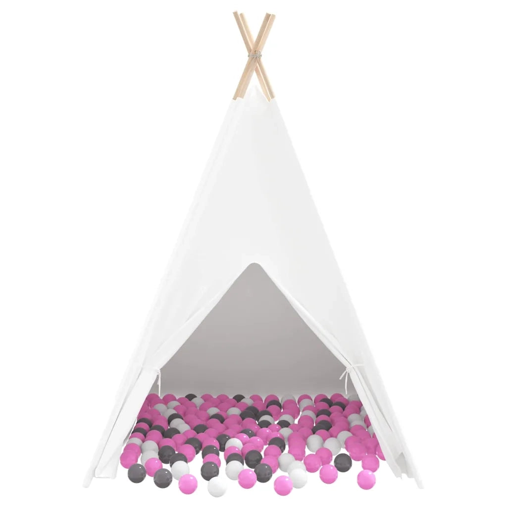 Tenda Teepee-Tenda da campeggio Bianco 120 x 120 x 150 cm Tessuto e Plastica 383167