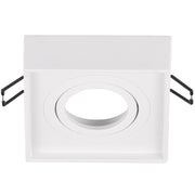 Faretto incasso quadrato bianco orientabile MR16 GAJA Polux