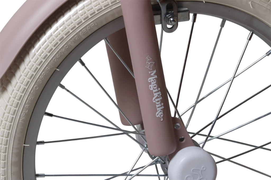Bicicletta per Bambine Antonella 16 Pollici con Stabilizzatori e Cestino Verde e Rosa Verde e Rosa