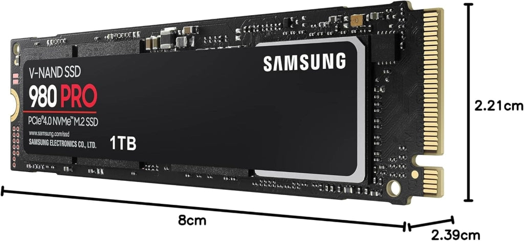 Memorie MZ-V8P1T0B 980 PRO SSD Interno da 1TB, compatibile con Playstation 5, PCIe NVMe M.2, Nero
