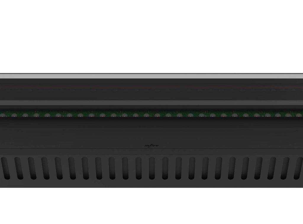 Camino a Vapore Elettrico da Incasso 180x48,5x33 cm Invapo con LED RGB Nero