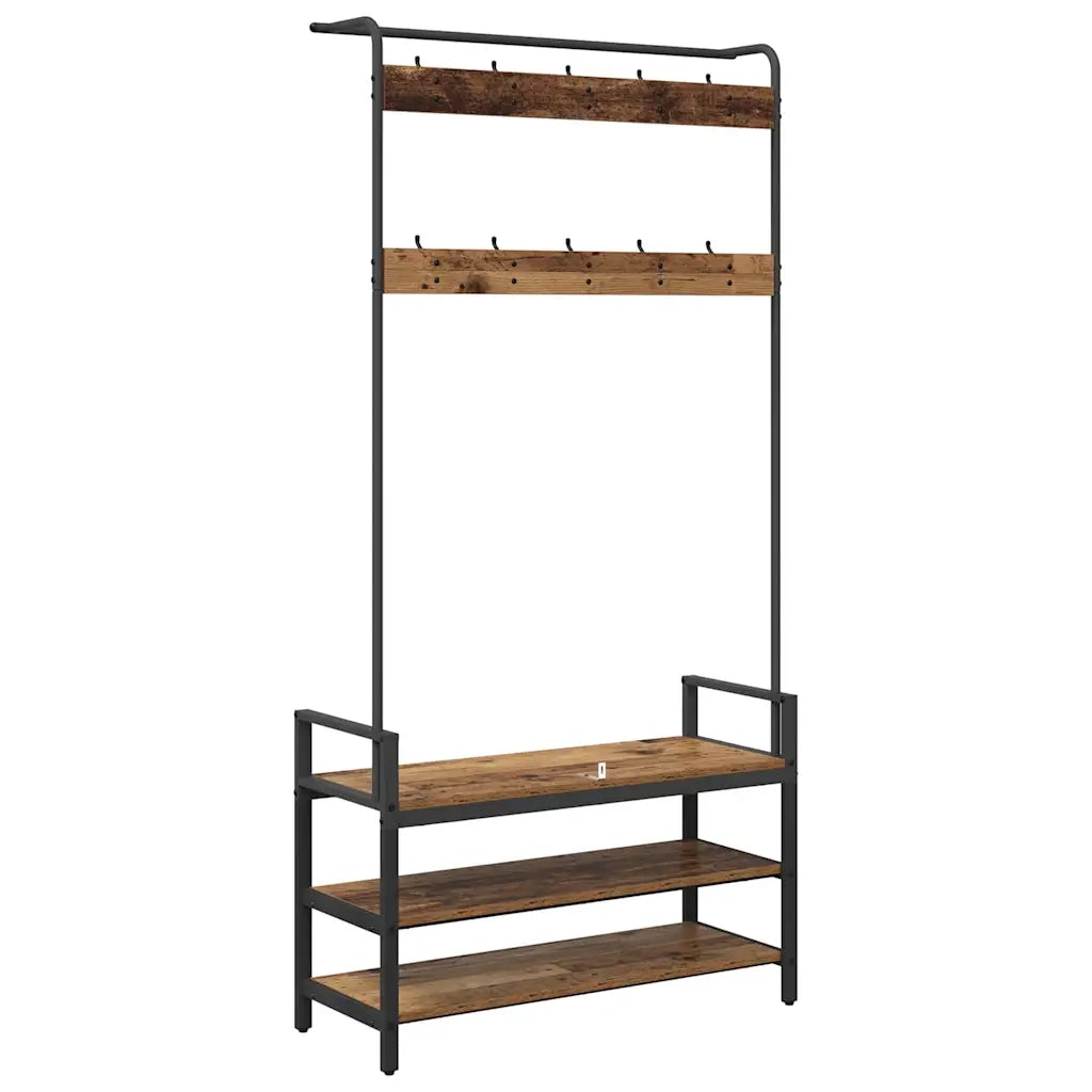 Appendiabiti Legno vecchio 95 x 34 x 184 cm Legno multistrato CFW4148786