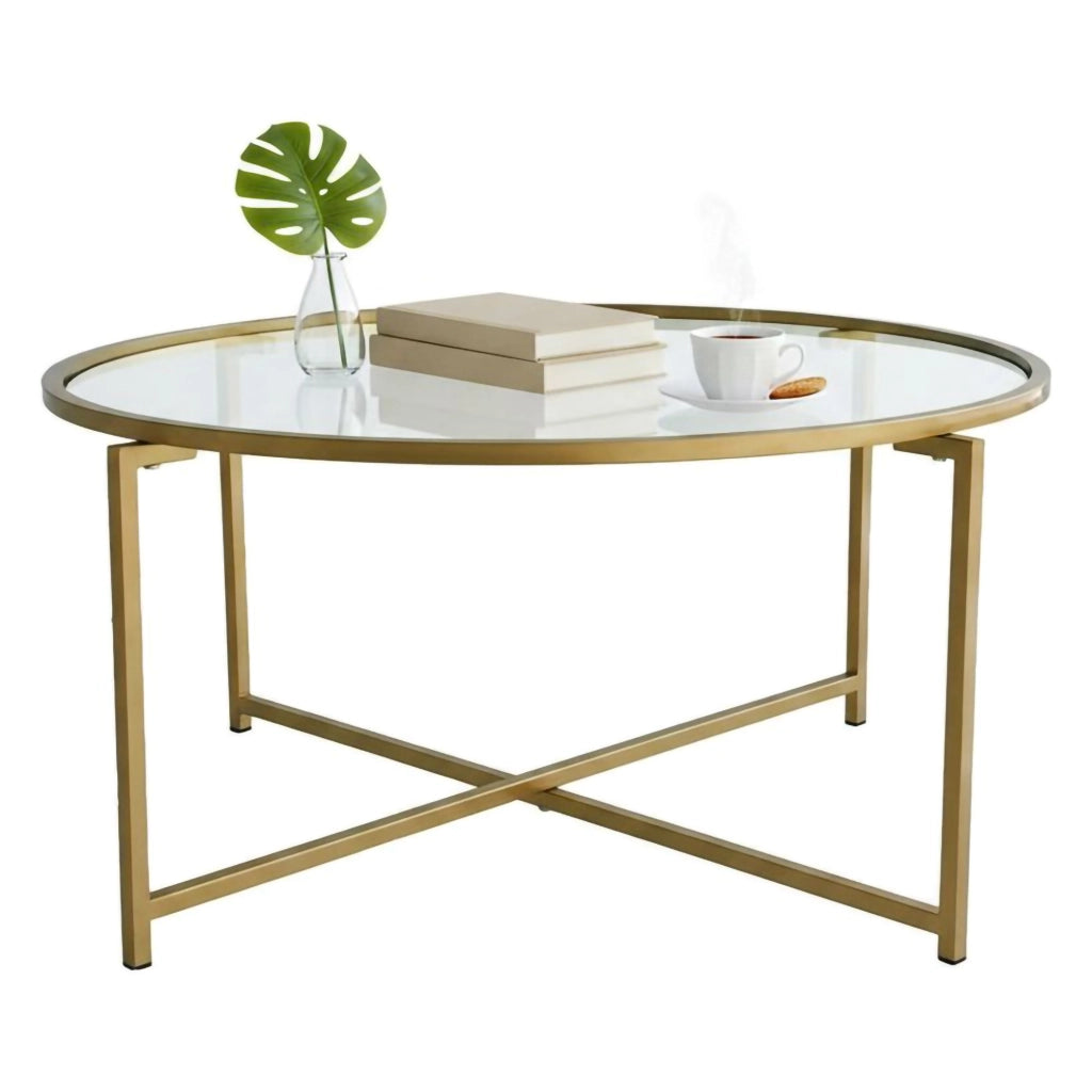 Ecaterina, Tavolino da Salotto Cassetti, 83x83x40h cm oro