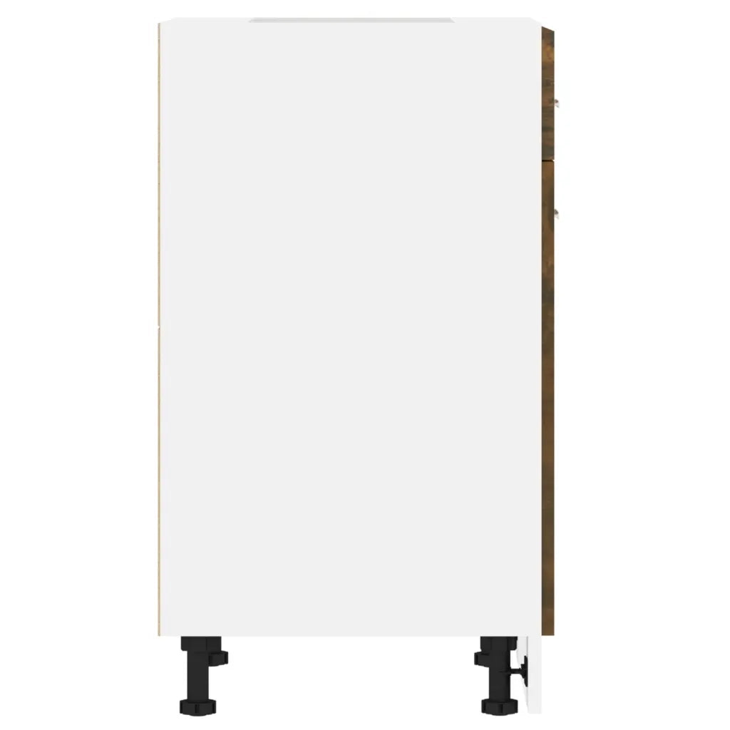 Mobiletto a cassetti moderno per ottimizzare lo spazio in cucina 50 x 46 x 81 cm legno composito finitura rovere affumicato 02_0048193
