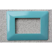 Trade Shop - Placchette Placche In Abs Per Serie Matix Bticino Compatibile 3 4 6 Moduli Color - Azzurro Polvere -3 Fori     -
