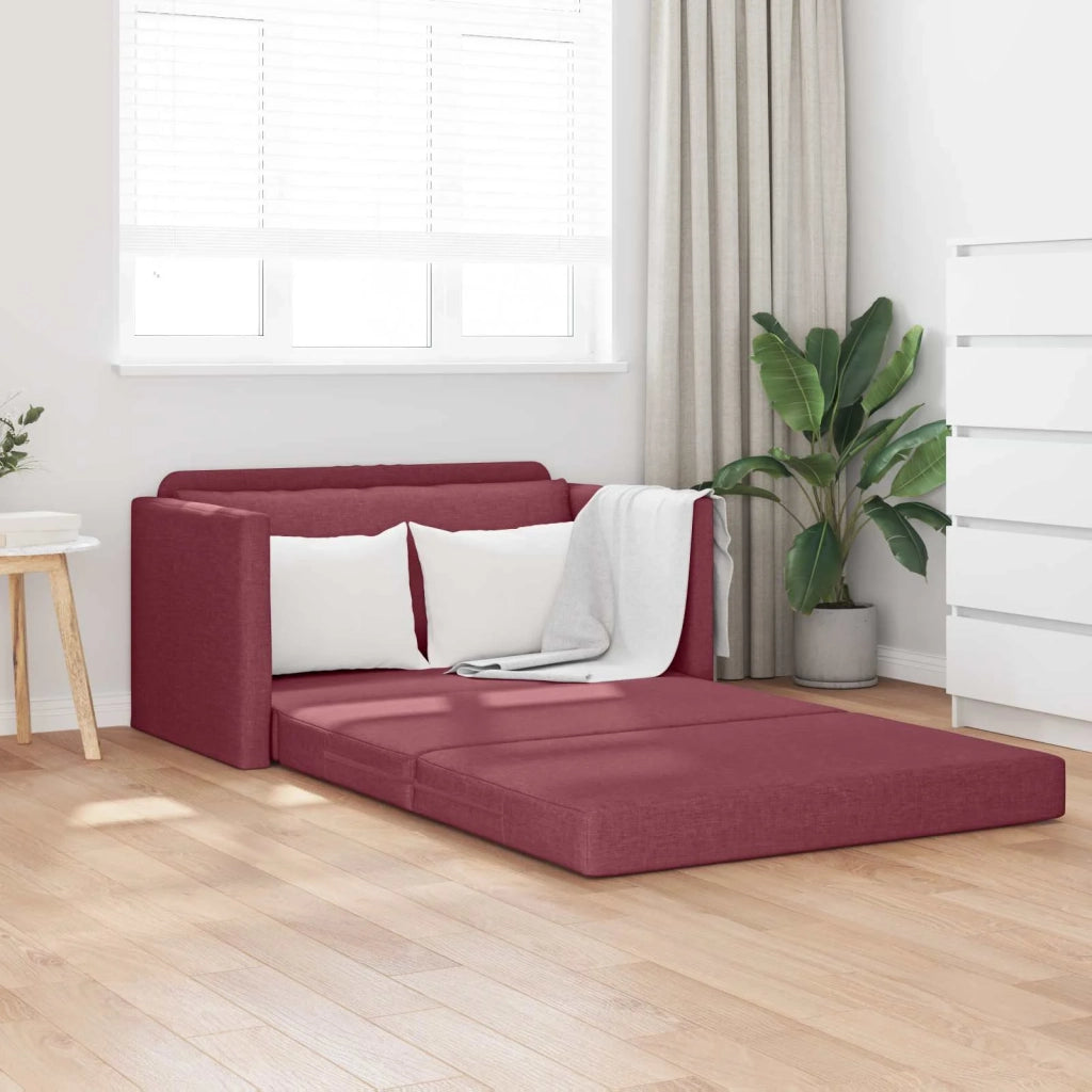 Divano letto 110cm Rosso Vino Tessuto 4106694