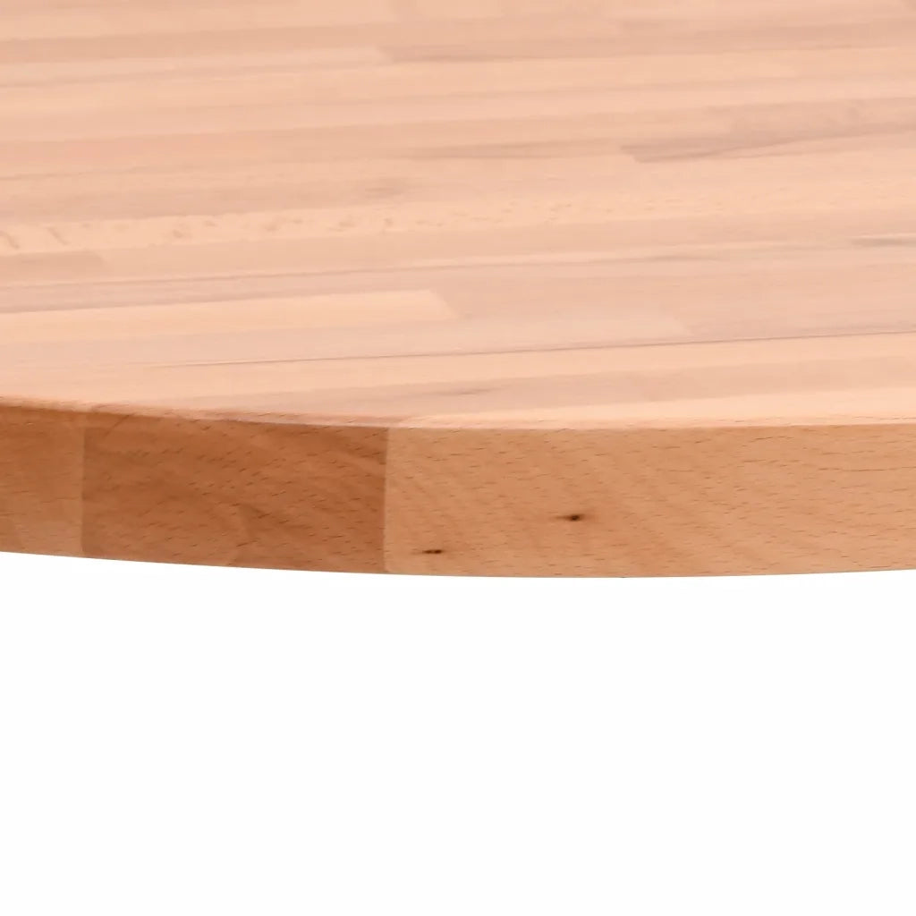 Piano per Tavolo | Superficie Tavolo | Piano Scrivania ?80x1,5 cm Rotondo in Legno Massello di Faggio