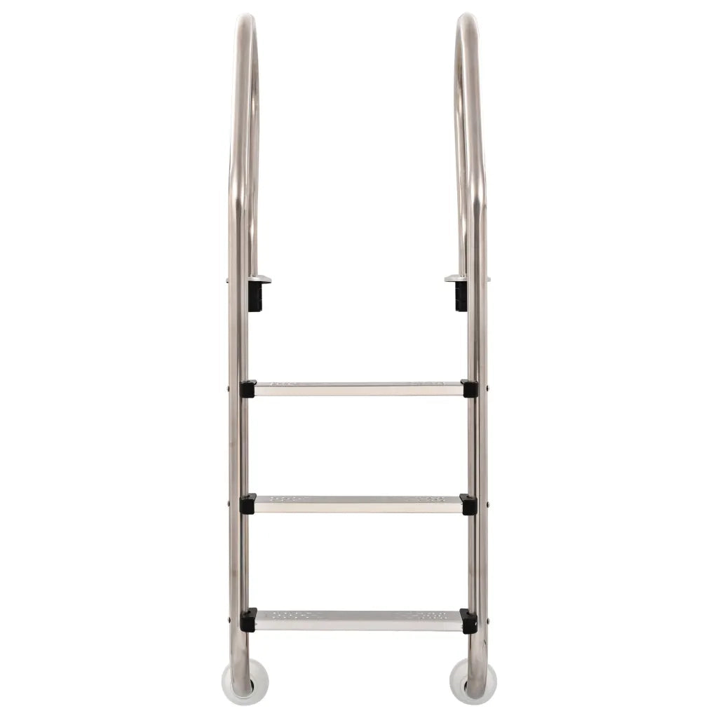 Scaletta per Piscina 3 Gradini in Acciaio Inox 304 120 cm 91733