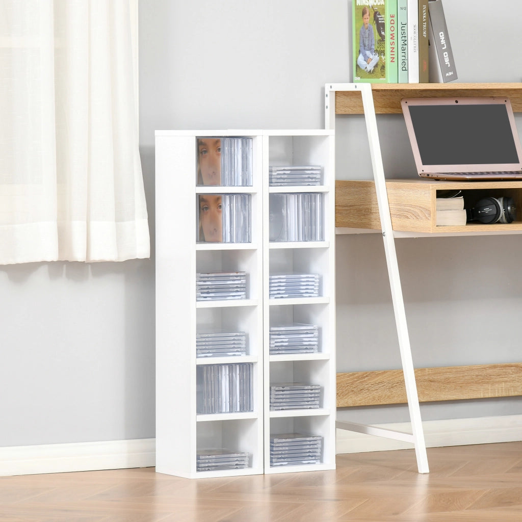 Armadio per CD-DVD ¨C zephmum ¨C Bianco 21x19x88 cm