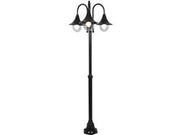 1pz lampione 3 luci su palo modello parigi - 3x100w ip44 cm.230h. colore nero cod:ferx.fer234412