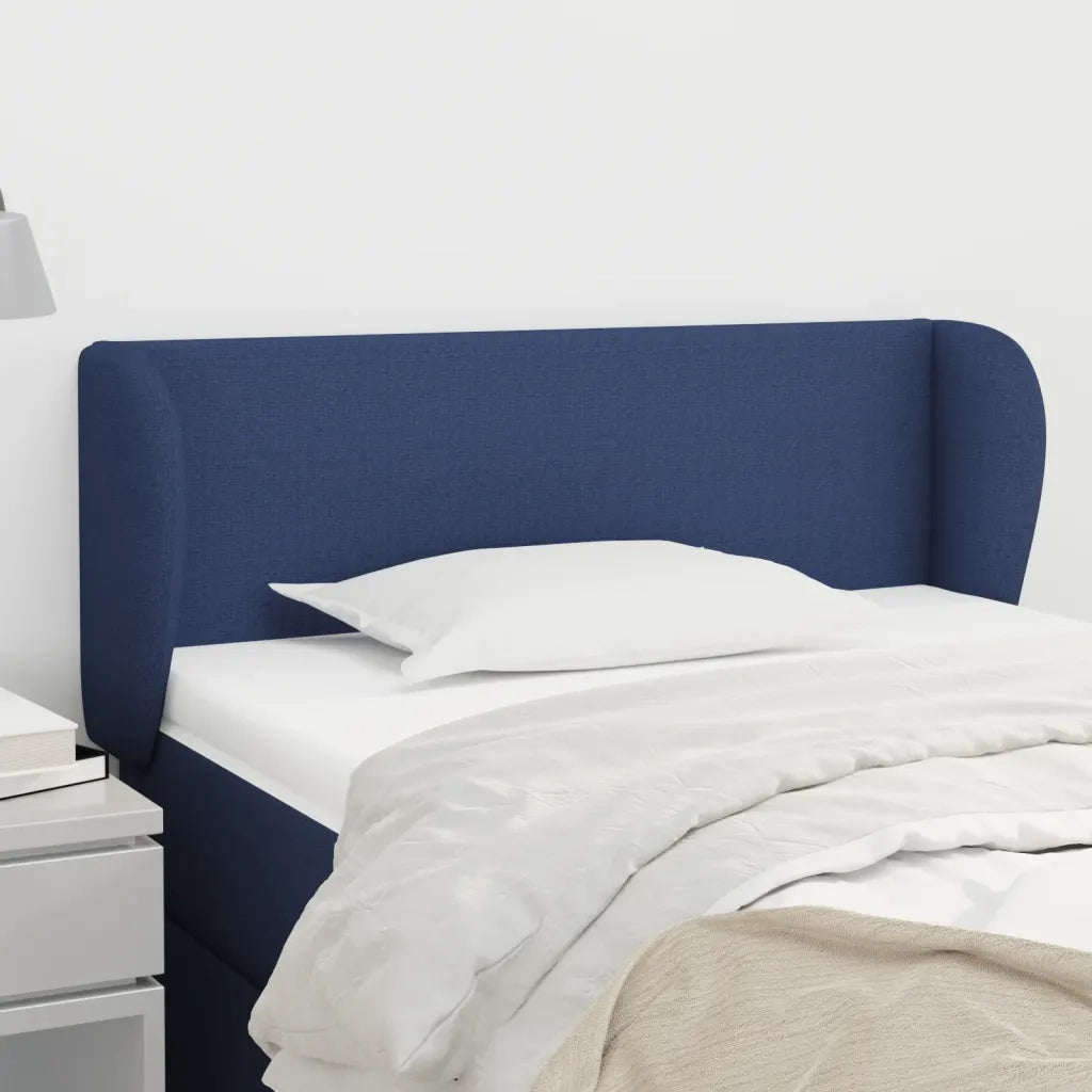 Testiera | Testata ad Orecchio Blu 93x23x78/88 cm in Tessuto