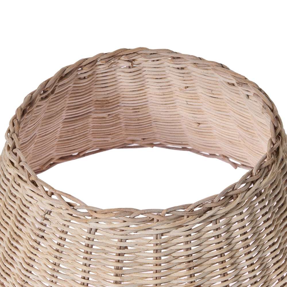 Collare per albero di Natale in rattan ⌀ 50 cm fatto a mano rotondo accessori decorazioni marrone chiaro