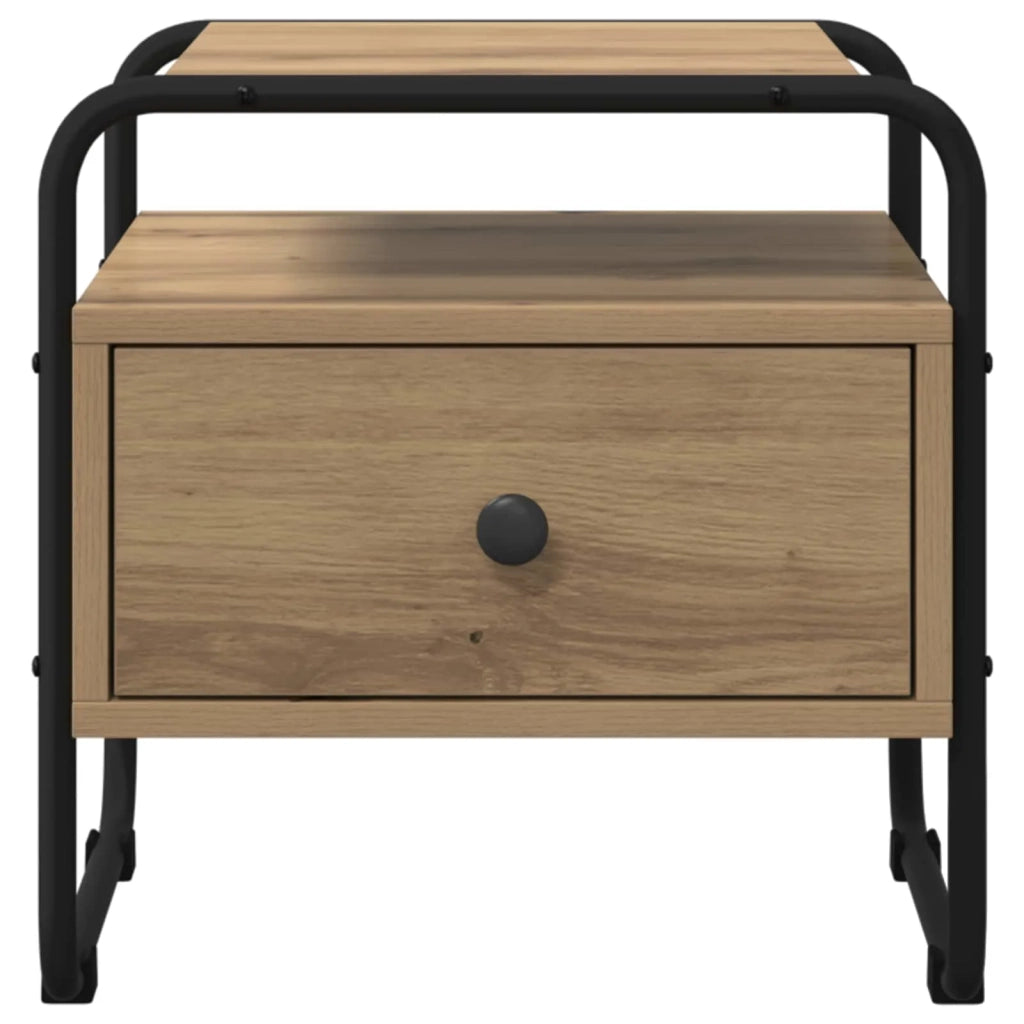 Armadio da Notte 2 pz Rovere Artigianale 40 x 39,5 x 40 cm 8007682