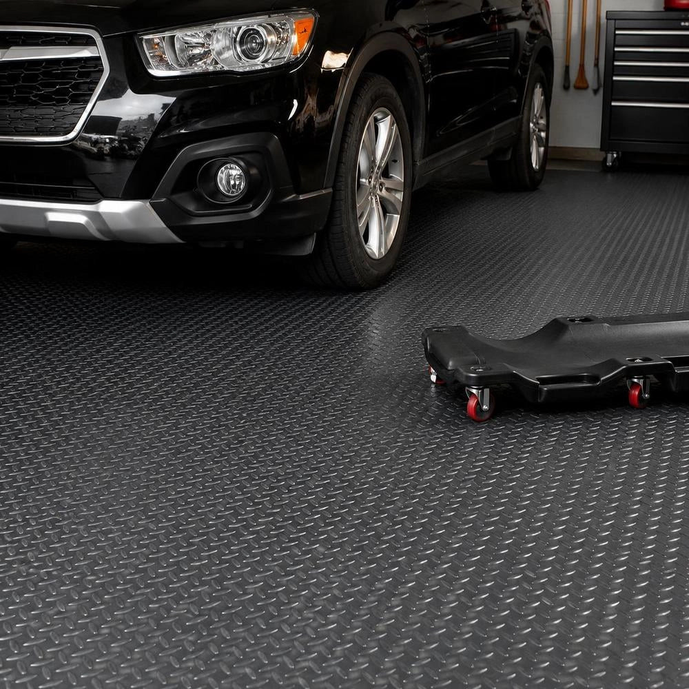 Rubber Mat 2465 X 1236 Mm, Floor Mat, SBR Rubber, Floor Covering, 3 Mm Thick, Studded Mat, Diamond Pattern, Anti-slip Floor Mat, Rubber Covering, Ideal For Garages, Warehouses, Gyms, Walkways