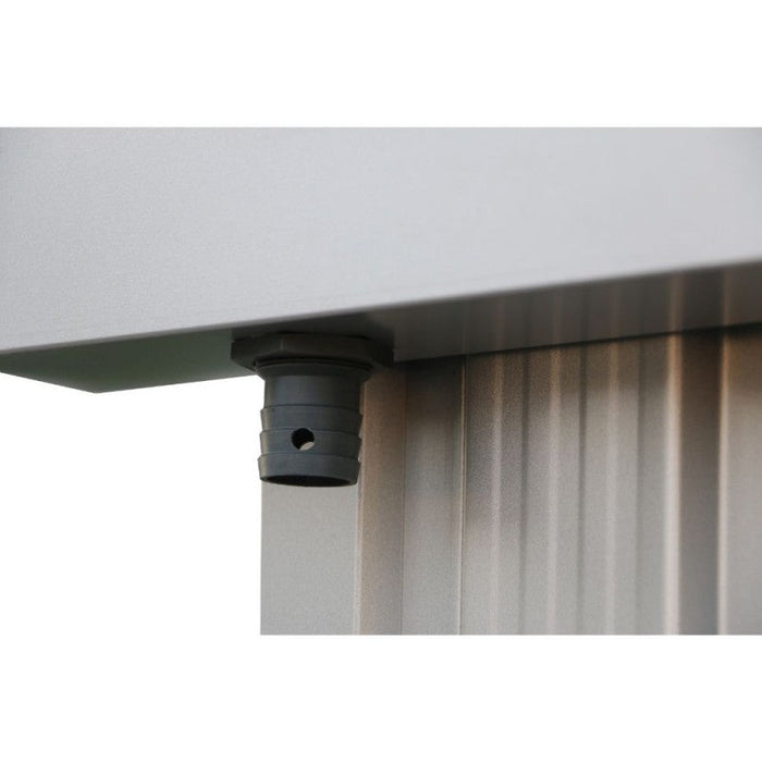 Casetta Box da Giardino 323,3x242,6x235,2 cm in Alluminio Grigio