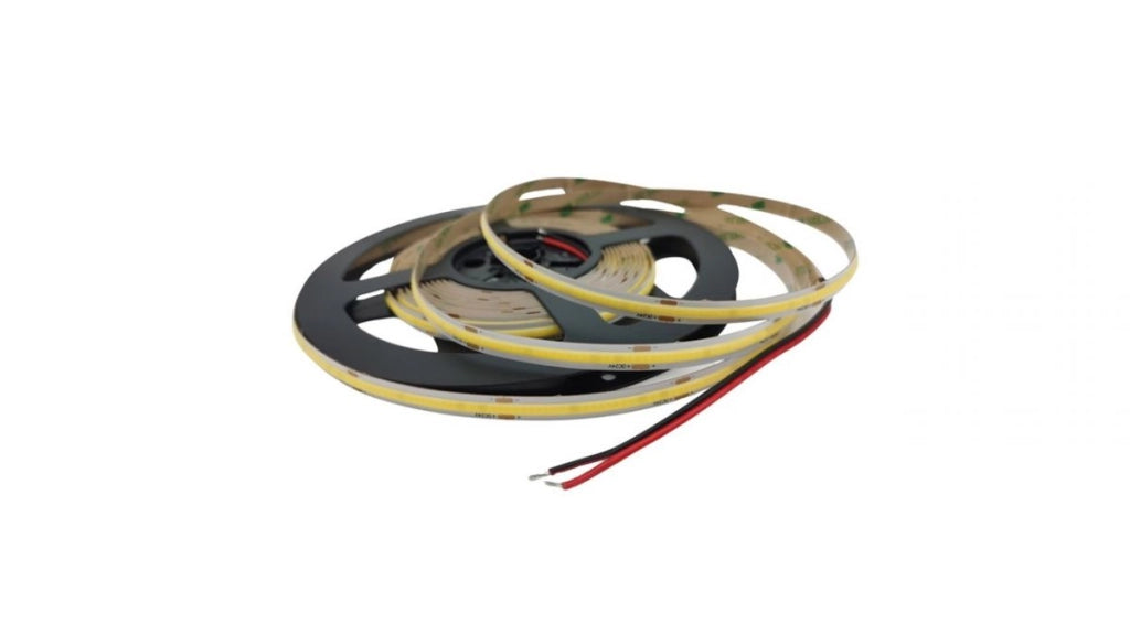 Intec Striscia LED COB 24V 256 LED/m 10W/m Luce Calda Linea Continua IP20 Rotolo 5 Metri STRIP24V-COB-256M