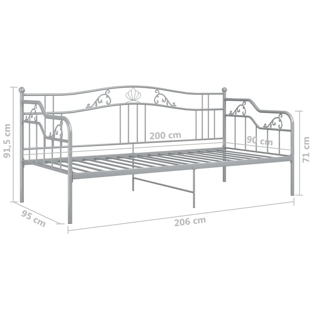 Telaio Divano letto | Sof¨¤ letto | Letto singolo Grigio in Metallo 90x200 cm
