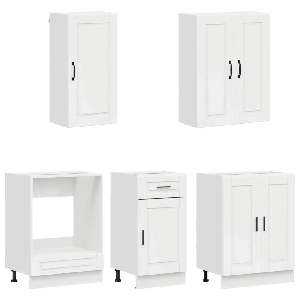 Unità Cucina PORTO 5 pcs Bianco Lucido Legno ingegnerizzato 3438279