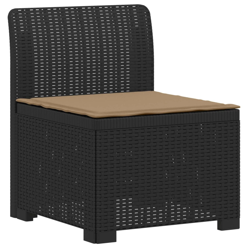 Divano da Giardino 5 Posti con Cuscini Stile Rattan PP 3444036