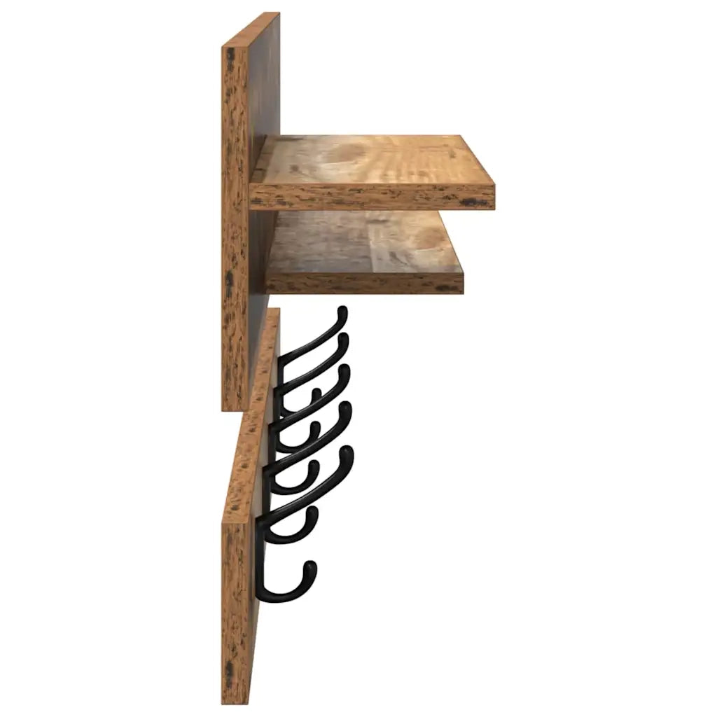 Appendiabiti a muro Legno vecchio 90 x 15 x 36 cm CFW5003857