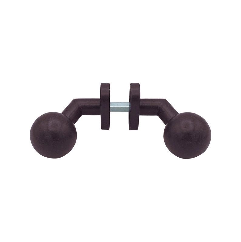 Maniglia su rosetta tonda SAGUATTI  D00/50UA in inox marrone opaco, 2 pezzi
