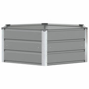Fioriera | Cassetta per fiori | Vaso Grigio chiaro 129 x 129 x 45 cm Acciaio