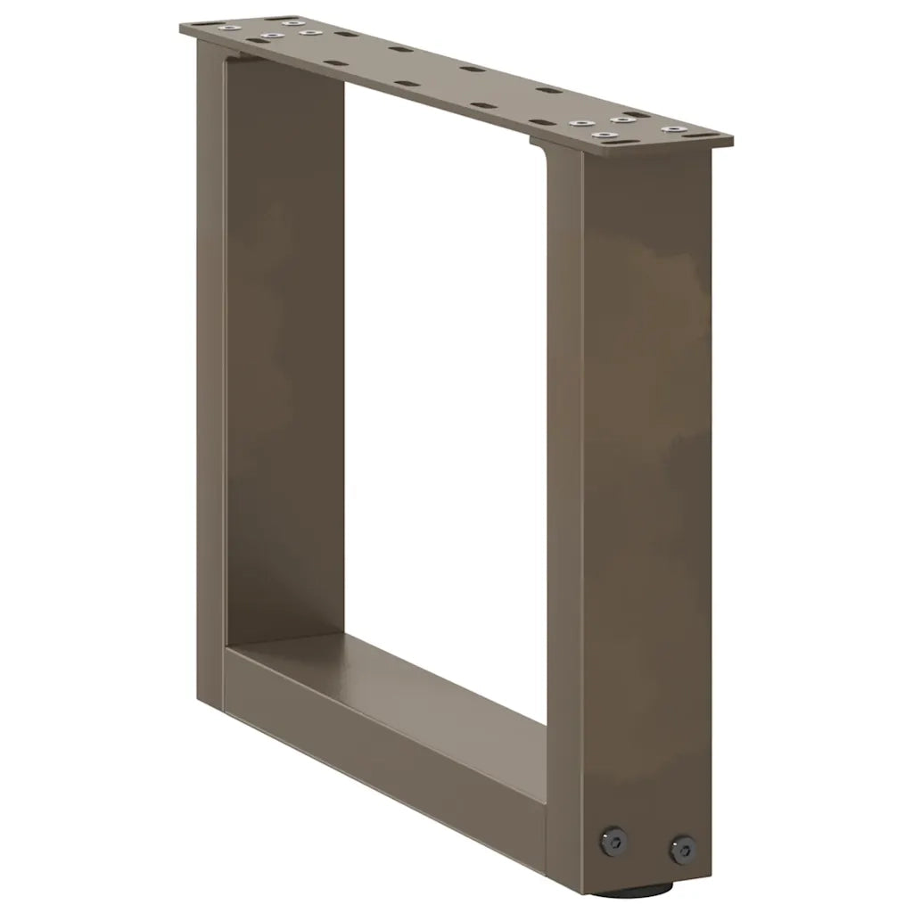 Gambe per Tavolino da CaffÃ¨ a Forma di U 2 pz Acciaio Naturale 30x(30-31) cm Acciaio