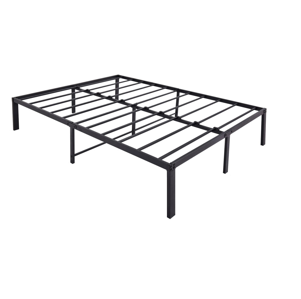 Struttura letto in metallo 120 x 200 cm con doghe; altezza da terra 31 cm; nera