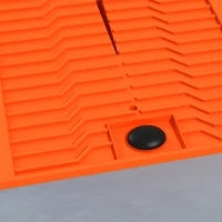 DURHAND Set 2 Rampe per Auto in Plastica con Carico Massimo 5 Tonnellate, 91x30x21 cm, Arancione