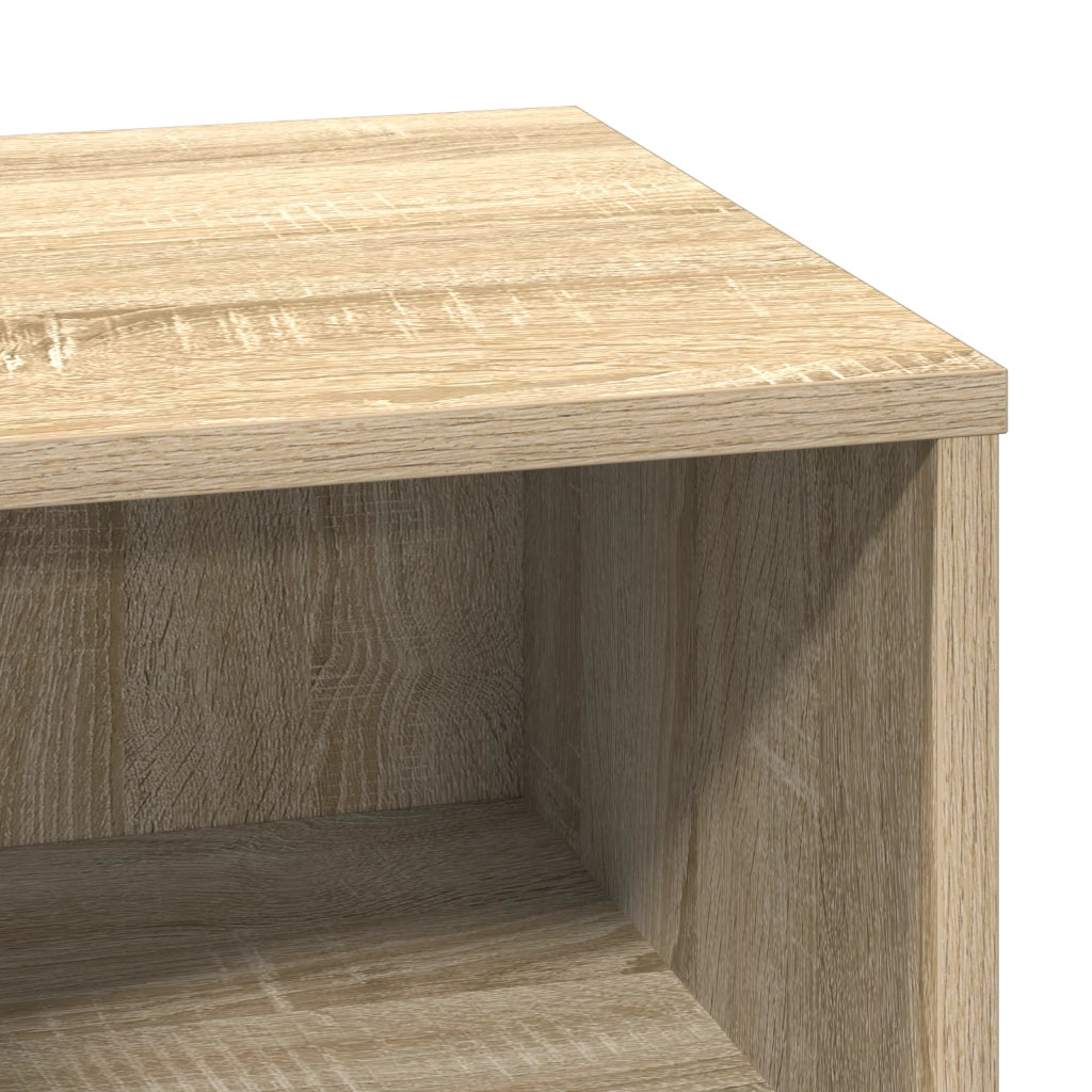 Comodini con LED 2 pz Rovere di Sonoma 50x34,5x50 cm