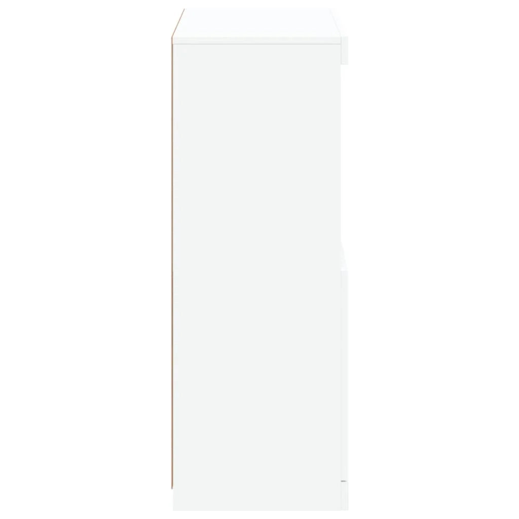 Buffet credenza cassettiera armadio mobile contenitore organizer per cucina soggiorno salotto con luci LED 60,5 x 37 x 100 cm bianco 02_0029854