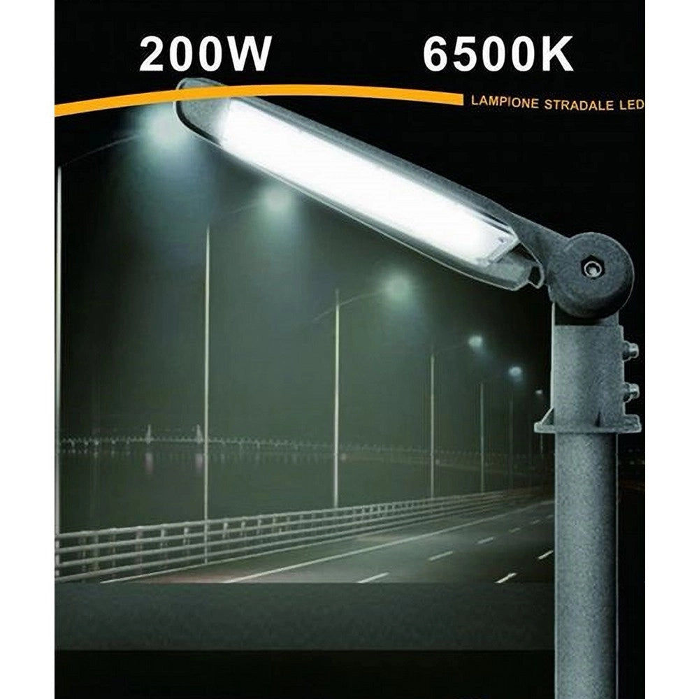 Trade Shop - Lampada Stradale Inclinabile Led Lampione Faro Esterno 200watt Luce 6500k Lp-200 -