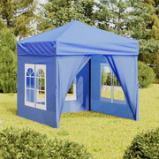 Tenda per Feste Pieghevole con Pareti Laterali-Tenda Gazebo Blu 2x2 m 523735